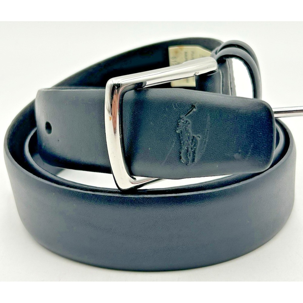 Polo Ralph Lauren Black Dress Belt Men's Size 38 MSRP $125 Preppy Old Money